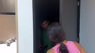 Shh, the cuckold will notice. My husband is distracted and my neighbor is fucking me hard.