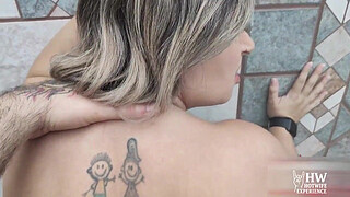 She had sex with her neighbor in the condo pool. The hot, naughty married woman couldn't resist the size of her neighbor's penis and had sex with him in the pool.