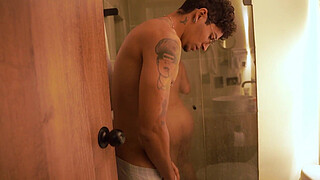 "It's so cold!" - Stepbrother plays a prank on his busty stepsister in the bathroom