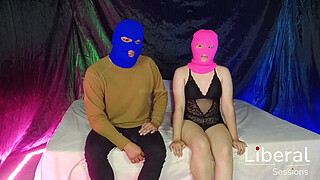 Real swinger couple has sex with a stranger, this hotwife gives him a blowjob without a condom