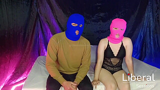 Real swinger couple has sex with a stranger, this hotwife gives him a blowjob without a condom