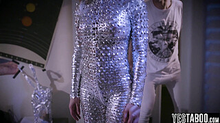 Big tits MILF ghost devour scientists big dick before pegging him