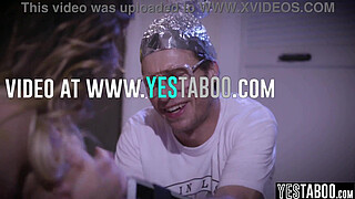 Big tits MILF ghost devour scientists big dick before pegging him