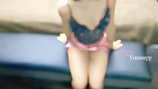 I GET CAUGHT AFTER THE PARTY!! Cute SKINNY GIRL fucked by her TINDER date!! The SKINNY GIRL gives him great ass-riding just because he bought her some drinks!! SHE RINS HIM UNTIL HE CUMS ON HER ASS