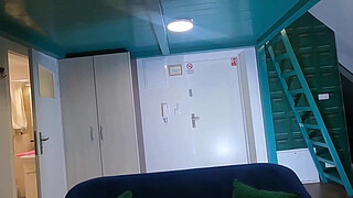 Super sexy chick in black stockings presenting her perfect and slim body