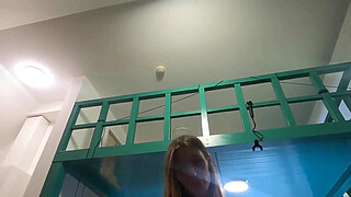 Super sexy chick in black stockings presenting her perfect and slim body