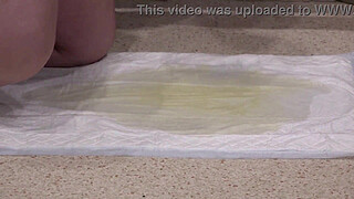 A hairy big pussy pees doggy style. Amateur fetish compilation with urine. PAWG.