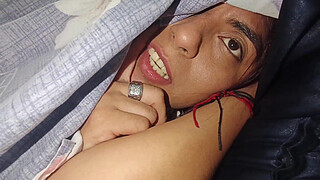 My perverted old stepfather visits my room and we end up having delicious sex in my bed