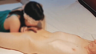 A slender, cute wife wearing sexy green lingerie sucks out my semen with a blowjob. Homemade amateur personal filming Kawasaki JK