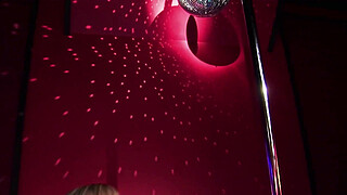 Group sex in the strip club with the blonde and brunette milfs begins with DP