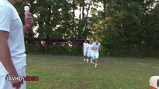 Intensely Kinky Asian Group Fuck Outdoors Starring Sara Saijo Passionate Thrills