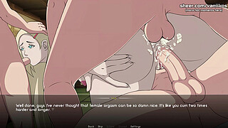 Naruto: Kunoichi Trainer | Slutty 18yo Blonde Teen Ino Yamanaka Triple Penetration Gangbang. All Holes Creampied | Naruto Anime Hentai Porn Game