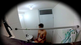 Mexican college student having sex in the bathroom after the party