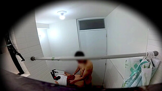 Mexican college student having sex in the bathroom after the party