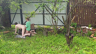 Anastasia Mistress outdoor fuck strapon Sasha Earth