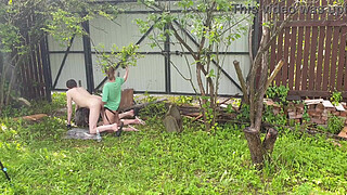 Anastasia Mistress outdoor fuck strapon Sasha Earth