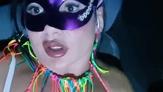 I left the carnival block party and stopped at the bathroom; there was a dick available.