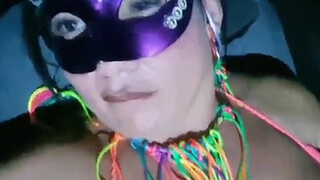 I left the carnival block party and stopped at the bathroom; there was a dick available.