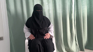 Hot Arab stepmom in a sexy bodysuit gives jerk off instructions... oh yeah jerk off to me