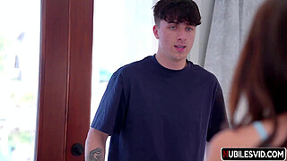 Milf Presents Her Girl Mia River as a Gift For Boy to Take to Bed