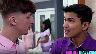 Step Moms Massage & Group Fuck Step Sons