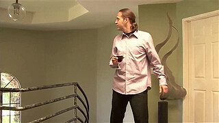 Cuckold husband catches his slut wife having sex with a black man