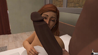 Curvy MILF Mrs. Keagan gets some morning BBC while her husband is downstairs.