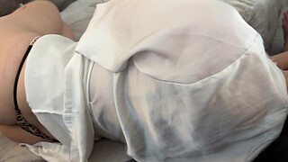 TV Remote in One Hand, Stepmom’s Ponytail in the Other