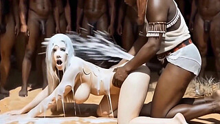 WOW (( " The DREAM OF ALL WOMEN " )) Part 1 Asian Blond African Village BBC BLACK COCK INTERRACIAL FUCK ANAL BIG PUSSY BIG DICK 3D AMAZING [AI Generated]