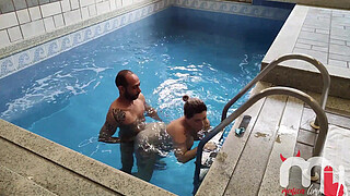 Slut greedy for a big cock fucks her husband's cousin in front of the cuckold!