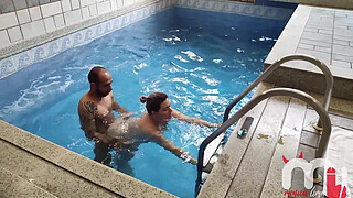 Slut greedy for a big cock fucks her husband's cousin in front of the cuckold!