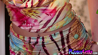 Skinny big titted naked blonde teen Keira Jackson hosts a private party