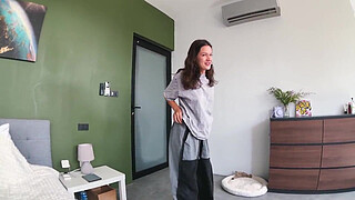 First time sex with a busty virgin stepsister. Huge cumshot. POV