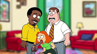 Slut Wife Blowjob to Neighbor and Doesn't Notice Husband Returns from Work. Wife BBC. Cuckold Husband. Cartoon