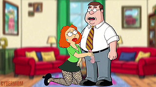 Slut Wife Blowjob to Neighbor and Doesn't Notice Husband Returns from Work. Wife BBC. Cuckold Husband. Cartoon