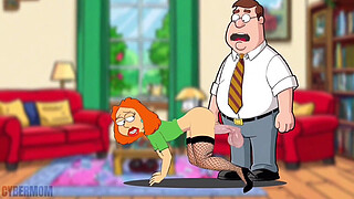 Slut Wife Blowjob to Neighbor and Doesn't Notice Husband Returns from Work. Wife BBC. Cuckold Husband. Cartoon