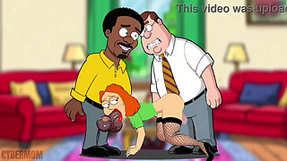 Slut Wife Blowjob to Neighbor and Doesn't Notice Husband Returns from Work. Wife BBC. Cuckold Husband. Cartoon