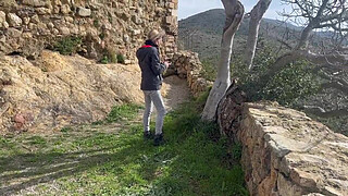 ACCIDENTAL BLOWJOB OUTDOORS - I cum very fast in his mouth, they almost see us, risky homemade sex