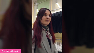 Hot MILF Jeny Smith in fitting room and taxi with a young 18 years guy