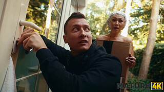 MATURE4K. Naughty neighbor likes brunette mature