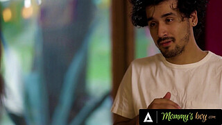 MOMMY'S BOY - Stacked MILF RayVeness Wildly Rides Her Teen Stepson's Dick