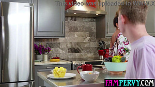 Latina MILF stepmom Armani Black wants a quickie during her husband is away