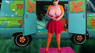 Granny Carmen's Velma Dinkley: Cock Sucking, 2 Position Fucking Creampied Sleuth Slut