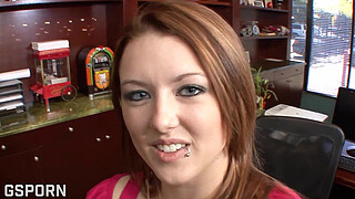 New sexy secretary teen fucked in the office with hot pussy creampie