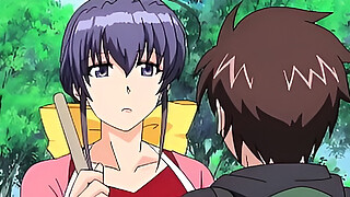 Hentai teen fucks horny redhead and landlord