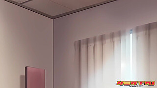 Hentai teen fucks horny redhead and landlord