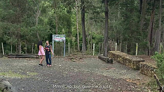 I touched a MILF's butt while she was alone in the woods, and this was her reaction.