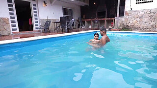 Step-Daddy Teaches Me to Swim Naked – I Drain His Huge Cock as a Thank-You