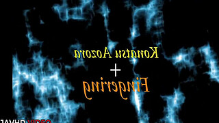 Fingering sultry Asian babe in lingerie teenKonatsu Aozona moans rough backdoor passion Teen