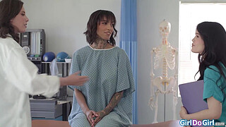 Doctor performs anal fisting examination